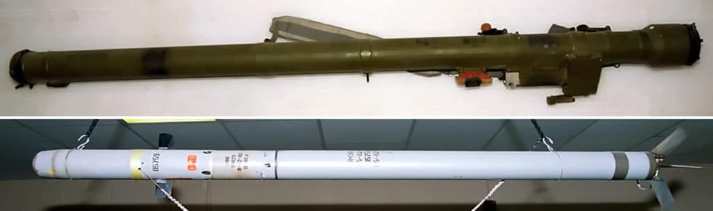SA-14 missile and launch tube